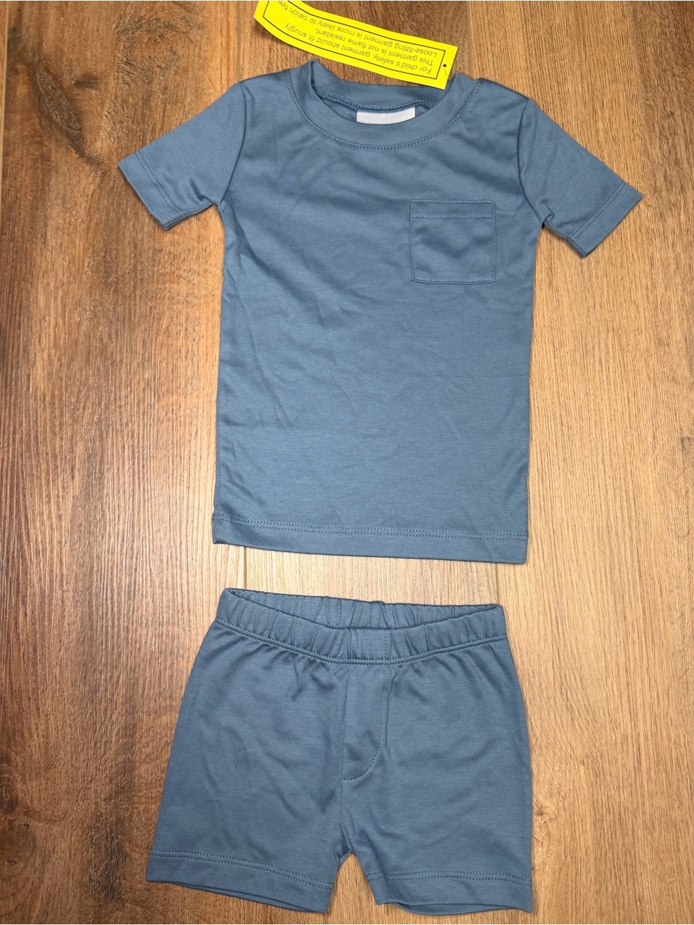 LAKE Boys Pajama Lounge Set Size 3 Dusty Blue Bamboo Soft Luxury Sleepwear NWT
